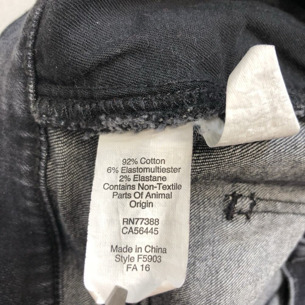Madewell Cruiser Straight Jeans Women's Size 29 Black Zip Fly - Picture 8 of 11